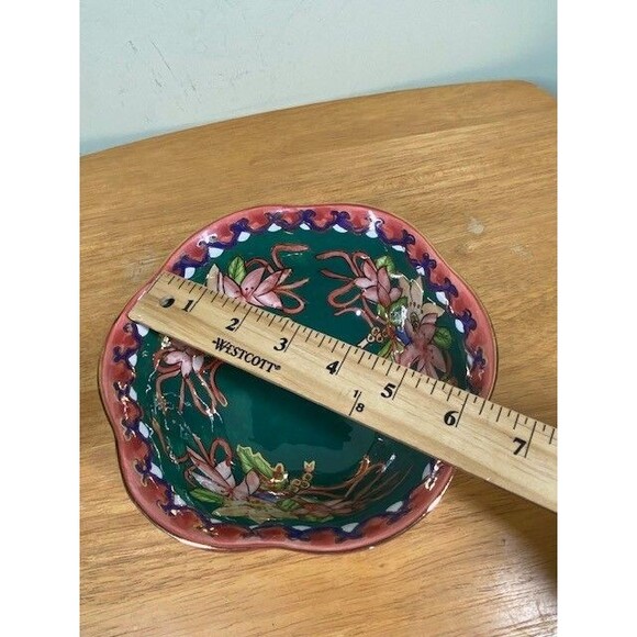 Jacks & Perkins Decorative Ceramic Hand Painted Scalloped Rim Bowl with Flowers - Picture 13 of 14